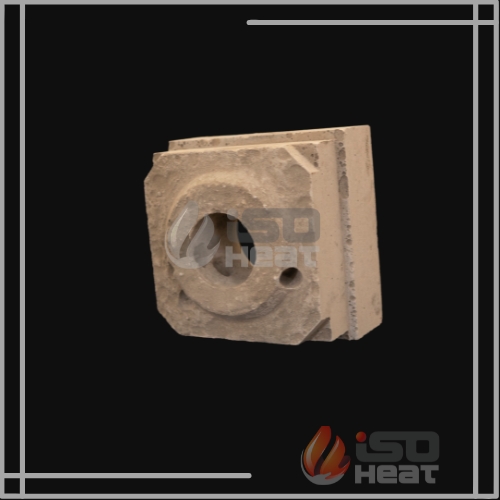 bloco queimador refratário para uso em fornos e sistemas de combustão industrial