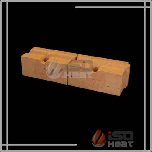 tijolo refratário de encaixe com pendurico para revestimento de fornos industriais