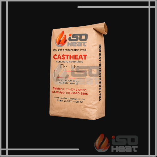 concreto refratário CastHeat para alta temperatura Isoheat